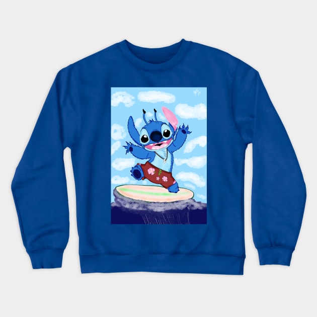 Surf’s Up! Crewneck Sweatshirt by ChibiLevi